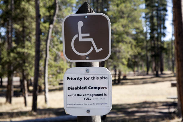 Norris Campground Handicap Accessible Campsite by John William Uhler © Copyright