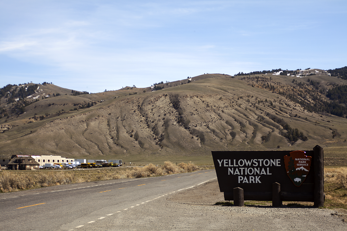 North Entrance to Yellowstone National Park by John William Uhler © Copyright All Rights Reserved