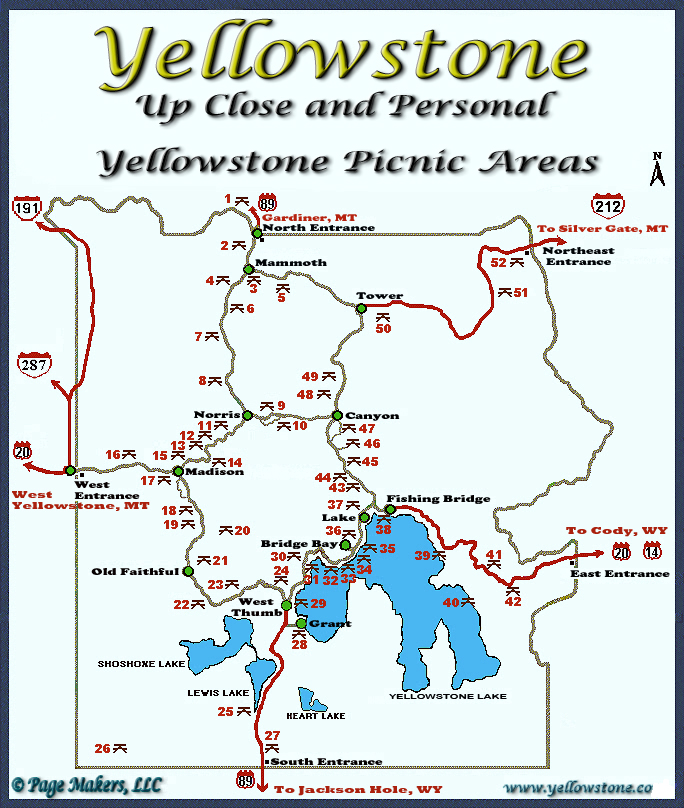Yellowstone National Park River Map London Top Attractions Map