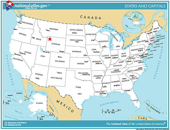 USA Map by nationalatlas.gov