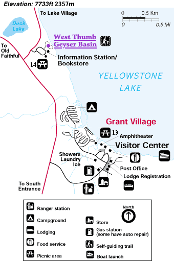 West Thumb Area Map