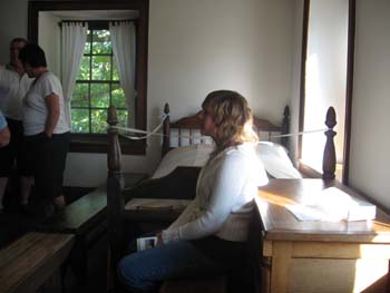 Jailers Upper Bedroom where Joseph and Hyrum Smith were killed - Carthage Jail - Carthage, Illinois ~ © Page Makers, LLC