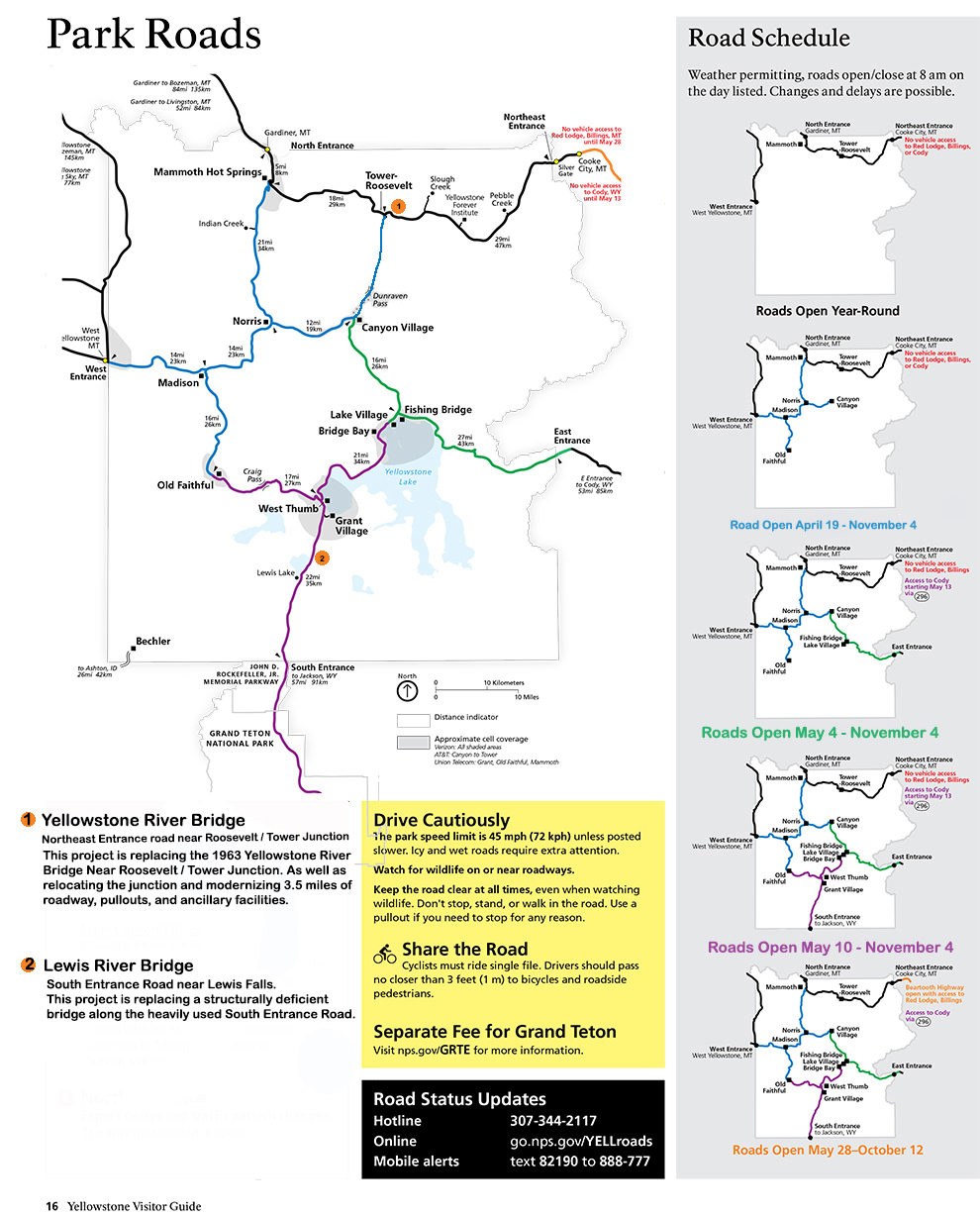 Yellowstone Today 2024 Road Construction Map